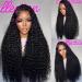 ZLIKE 26" HD Lace Front Wig - Wet & Wavy Human Hair Water Wave Pre-Plucked Glueless 150% Density - Natural Black 13x6 Lace Frontal - Buy Online on GoSupps.com