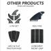 Surf Squared Large Honeycomb Fiberglass Performance Fin Set - Compatible with Futures Single Tab or FCS1 Twin Tab Surfboards - Ride as Twin, Thruster, or Quad - Buy Online on GoSupps.com