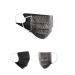 BAF Community Masks 2 via Pack Set Unisex makeshift mask Wendbar Mundschafts Mund and nose protection turning mask with motif cotton bci washable 1 piece (2 pack) white/black-4