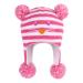 LANGZHEN Toddler Kids Infant Winter Hat Earflap Knit Warm Cap Fleece Lined Beanie for Baby Boys Girls 6-12 Months Cat -Rose