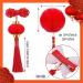 6 Pairs Baby Girls Chinese Style Hair Clips with Hairy Furry Balls and Tassels - Red Lantern Butterfly Decor - Perfect for New Year and Spring Festival - Buy Online on GoSupps.com