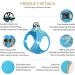 Heele Dog Harness for Small & Medium Dogs | Adjustable Breathable Reflective Soft Mesh - Sky Blue 2XS - Buy Online on GoSupps.com