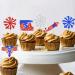 Ercadio 36 Pack Independence Day Cupcake Toppers Firework Star USA Patriotic Cupcake Picks Happy 4th of July Cake Toppers American National Independence Day Theme Party Cake Decor Supplies Pattern 4 - Buy Online on GoSupps.com