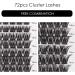 72 PCS D Curl 3D False Individual Cluster Lashes - Reusable Natural Look Soft Eyelashes - DIY Eyelash Extensions - 10-16MM - Dramatic Effect - Buy Online on GoSupps.com