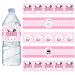 24PCS BBQ Baby Shower Water Bottle Labels  Barbecue Baby Shower Waterproof Self Adhesive Water Bottle Labels for Cookout BBQ Babyq Shower Decorations Girl Pink