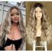 Sapphire Wigs ombre blonde wig lace front wig synthetic brown body shaft wave wave for women 13x3 cosplay party wearing halloween heat -resistant wig 24inch