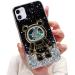 Tivenfezk Nadoli for iPhone 12 Mini Treibsand B r astronaut Hidden Stander Shell caricature glitter astronaut stand soft silicone bling cell phone case.