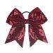 Burgundy Sequin Bow Hair Clips for Girls Large Red Cheer Hair Bows Glitter Red Hair Bow(D/D1-Type G)
