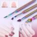 Rainbow Stainless Steel Cuticle Pusher Set - 4 Pieces Dual-End Nail & Gel Polish Removal Tools for Manicures and Pedicures - Buy Online on GoSupps.com