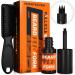 Beard Pen Filler Fork - Black - Innovative 4 Tip Micro-Fork Barber Styling Pencil with Brush - Waterproof Proof, Sweat Proof, Long Lasting Solution, Natural Finish For A Perfect Beard