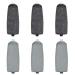 Replacement Heads for Flawless Pedi Replacement Roller Refills Heads Compatible with Finishing Touch Flawless Pedi Electric Tool File 6-Pack ( 3 Black Coarse and 3 Gray Fine )