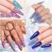 Yueshop 6 Pcs 8ml Purple Pink Glitter Gel Nail Polish Kit - Blue Green Sparkle Silver Shining Gel Nail Polish Soak Off UV Gel Nail Lamp Varnish Manicure Kit For Beauty Birthday Gift - Buy Online on GoSupps.com