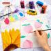 Shuttle Art 18 Colors Fabric Paint Set - 60ml Bottles with Brushes, Palette, Stencils - Non-Toxic Permanent Textile Paint for T-shirts, Shoes, Jeans, Bags - DIY Projects & Crafts - Buy Online on GoSupps.com