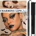 Black Matte Lipstick and Lip Liner Pencil Set Full Coverage Matte Liquid Lipstick Lip Gloss Set Waterproof Long Lasting Smudge Proof Lip Liner and Lipstick Set for Goth Cosplay Halloween Lip Makeup - Buy Online on GoSupps.com
