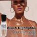 Glitter Powder Highlighter Makeup - Champagne Shimmer Body & Face Blusher | 3D Brightening Glitter Brush Powder - 1 oz - Buy Online on GoSupps.com