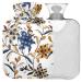 NAANLE hot hot water bottle with cover dotted striped with flower transparent hot water bottle hot bottle for bed handfoots warmer pain relief heat and cold therapy small 1 l