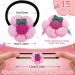 15-Piece Elastic Hair Bands with Flowers for Girls - Colorful Mini Bow Hair Ties for Toddler Ponytails - Buy Online on GoSupps.com