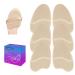 3 Pair Metatarsal Pads High Heels Comfort Insoles Pads Ball of Foot Cushions for Women High Heel Mortons Neuroma Inserts Pads Heel Forefoot Pads for Pain Relief Stop Feet from Sliding Forward Beige