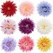 9 Pack Fake Artificial Silk Gerbera Chrysanthemum Daisy Flower Sunflower Daisies Hair Clips Barrettes Bow With Alligator Brooch Pins Tropical Hair Piece Beach Wedding Party Bohemian Hawaiian for Women