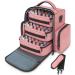 Nail Polish Organizer Holds 72 Bottles (15ml-0.5 fl.oz) Large Nail Polish Carrying Case with 3 Removable Pouches and 4 Zippered Pockets for Manicure Tools Accessories Nail Lamp Gift for Women