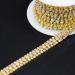 JEGOYER 3-Row Crystal Rhjsonstone Trim Close Chain Banding Applique - AB-Gilded | Perfect for DIY Decoration, Bridal Embellishments, Wedding Party Clothing - Buy Online on GoSupps.com