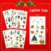Christmas Luminous Temporary Tattoo Stickers for Kids - Glow in the Dark Waterproof Decals (10 Sheets) - Perfect Gift Idea - Buy Online on GoSupps.com
