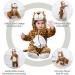 COOKY.D Baby Hooded Rompers | Winter Flannel Jumpsuit Pajamas | 30-36 Months Leopard Print - Buy Online on GoSupps.com