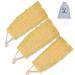AQUAVIO Bath Sponge Shower Body Scrubber   3-Piece Natural Exfoliating Loofah for Smooth Silky Skin   Bath Body Scrubber with Hanging String   Gentle and Safe Sponge for Shower Removes Dead Skin Cells