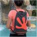 Geckobrands Drawstring Waterproof Backpack - Navy/Neon Green - Ideal for Hiking & Water Activities - Buy Online on GoSupps.com