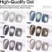 Gellen Cat Eye Gel Nail Polish Kit - Silver Series Cat Eye Gel 6 Colors Soak off Nail Art Gel Gel Polish 10ml - Buy Online on GoSupps.com
