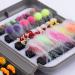 BASSDASH 57pcs Steelhead Salmon Trout Fishing Flies Kit with Fly Box - Barbed Barbless Hooks for Dry Wet Nymphs Streamers Eggs Lures - Buy Online on GoSupps.com