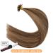 Elailite Bonding Extensions - 100% Human Hair Keratin U-Tip Hair Extensions 22 #4P27 Medium Brown/Honey Blonde - 50g (1g/strand) - Buy Online on GoSupps.com