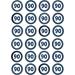 24 90th Birthday dark blue edible party decorations Iced/Icing Cupcake Topper Edible Fairy Cake Bun Toppers Round - Buy Online on GoSupps.com