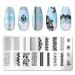 Nature Theme Nail Stamping Plates Set - 6pcs Leaf, Flower, Snake Images | Christmas Nail Art Kit - Nature-02 | 4.72 x 2.36 Inches - Buy Online on GoSupps.com