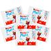 CAIYA Kinder Maxi Bars Covered with Fine Milk Chocolate and Milk Filling 6 Bars 126g 6 Packs