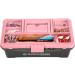 Fishing Single Tray Tackle Box- 55 Piece Gear Kit with Sinkers in Pink | [Brand Name] - Buy Online on GoSupps.com
