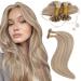 Moresoo Bondings Extensions Real Hair 40 cm Keratin Hair Extensions #P14/613 Strawberry Blond Mixed with platinum blonde keratin bonding extensions real hair 50 ganges 50g/pack 40cm 2.U-tip #14/613