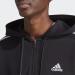 Adidas Men's Essentials French Terry Full-Zip Hoodie - Black/White - L Tall | Premium Athletic Wear | International Shipping Available - Buy Online on GoSupps.com