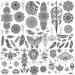 GAJIMiX 80pcs Black Temporary Tattoos for Women Mandala Henna Sexy Mysterious Long Lasting Tattoo Stickers Flower Fake Tattoos 9 Sheets