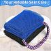 African Exfoliating Net Sponge Set - 2 Pcs Bath Washcloth & Body Scrubber Towel (Black & Blue) - Buy Online on GoSupps.com