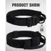 Joytale Tactical Dog Collar for Large Dogs | Durable Handle & QR Code Dog Tag | Best Black Collar for Outdoor Adventures - Buy Online on GoSupps.com