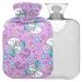 Naanle cartoon unicorn hot water bottle with reference transparently warm water bottle 2l large gambling bag for pain relief hot and cold therapy bed hand feet warmer