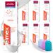 Elmex toothpaste caries protection Professional 75 ml 6 Set (6 x 75 ml) - medical tooth cleaning for highly effective caries protection and Celexqua toothbrush cap