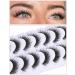Goddevnus 5D Volume CC Curl Wispy Mink False Eyelashes - 14mm Short Length Pack - Natural Look with Clear Band, Like Extensions - Buy Online on GoSupps.com