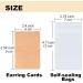 120 Earring Cards with Packaging and 240 Earring Backs for Jewelry Display - Brown, 3.5x2.4 Inches - Buy Online on GoSupps.com