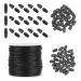PH PandaHall Breakaway Clasp for Lanyard, 30 Set Black 24mm Plastic Barrel Connectors Safety Clasps with 10m 2mm Nylon Lanyard String Cords for Necklaces Bracelets Lanyards Jewelry DIY Craft Making 24mm Black