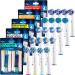 20 Pack Oral B Braun Compatible Replacement Brush Heads- Sensitive, Floss, Precision, Cross, Polishing - Fits Oralb Electric Toothbrushes 7000 Pro, 1000, 9600, Kids Action - High Quality & Durable - Buy Online on GoSupps.com