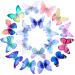 18 Pcs Colorful Butterfly Hair Clips 90s Glitter Barrettes Small Realistic Butterfly Clips Hair Accessories for Women Girls Teens  1.9 x 1.4 Inch (Blue Style)