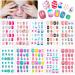240 Pieces Fake Nails for Kids Girls Artificial Kids Press on Nails Full Cover Short Acrylic Stick On Nails False Nail Tips Kit for Children Little Girls Nail Art Decoration (Lovely)