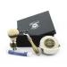Men's Shaving & Grooming Set 3 Edge Razor Silver Tip Badger Hair Brush Bowl Soap and Alum Perfect Shaving Kit For Men
